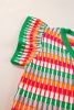Green Colorblock Cap Sleeve Knitted Top