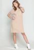 Oatmeal Patch Pocket Ribbed Knit Short Sleeve Sweater Dress
