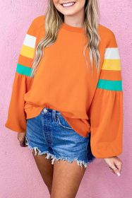 Flamingo Color Block Exposed Seam Raglan Sleeve Top (size: (US 8-10)M)