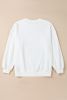 White Halloween Hello Pumpkin Patched Pullover Sweatshirt