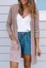 Pink Tunic Back Pockets Open Front Cardigan