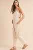 Apricot Solid Color Loose Fit Harem Jumpsuit