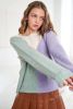 Clearly Aqua Colorblock Knitted Sweater