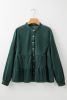 Skobeloff Ruffle Tiered Buttoned O Neck Shirt