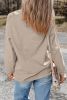 Smoke Gray Cowboy Boots Graphic Corded Loose Sweatshirt