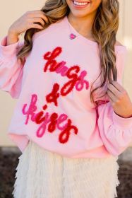 Pink Tinsel Hugs and Kisses Raglan Sleeve Sweatshirt (size: (US 12-14)L)