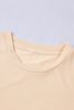 Blank T Shirt - Khaki Solid Color Crew Neck Tee Customized