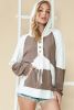 Multicolor Patchwork Kangaroo Pocket Loose Hoodie