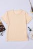 Blank T Shirt - Khaki Solid Color Crew Neck Tee Customized