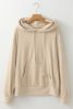 Khaki Checkered Kangaroo Pocket Hoodie