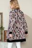 Multicolor Leopard Pocket Knit Long Open Front Cardigan