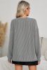 Dark Grey Corded GAME DAY Graphic Long Sleeve Top