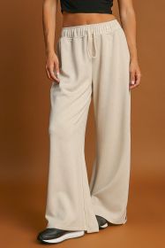 Apricot Solid Color Wide Leg Pants (size: (US 8-10)M)