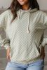 Green Checkered Kangaroo Pocket Hoodie