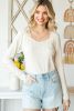 Beige Lace Contrast Casual Long Sleeve Top