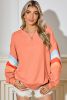 Flamingo Patchwork Drop Sleeve Loose Sweatshirt