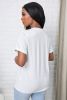White HELLO Fall Pumpkin Print Graphic Tee