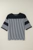 Black & White Striped Patchwork Oversized Tee