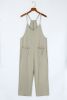 Green Pocketed Adjustable Spaghetti Strap Straight Leg Jumpsuit