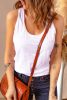 Blank Tank Top - Plain White Sleeveless U Neck Racerback Tank Customized