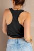 Blank Tank Top - Black Basic Scoop Neck Solid Tank Top Customized