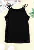 Blank Tank Top - Black Basic Ladder Hollow-out Tank Top Customized