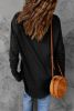 Blank Sweatshirt - Black Casual Thumbhole Long Sleeve Top Customized