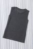 Blank Tank Top - Black Solid Color Crew Neck Loose Tank Top Customized