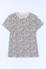 Apricot Cheetah Print Casual Crew Neck T Shirt