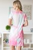 Multicolor Victory American Flag Print Tie Dye T Shirt Dress