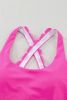 Rose Scalloped Sleeveless High Waisted Two Piece Swimsuit