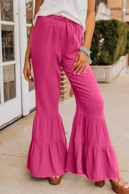 Rose Ruffle High Waist Flared Pants (size: (US 16-18)XL)