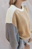 Multicolor Loose Fit Chunky Knit Sweater