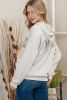 Khaki Drop Shoulder Los Angeles Hooded Sweatshirt with Drawstring