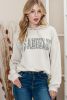 Khaki Drop Shoulder Los Angeles Hooded Sweatshirt with Drawstring