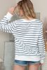 Striped Print Casual Long Sleeve Pullover Top