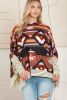 Multicolor Geometric Pattern Striped Long Sleeve Top