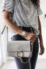 Silvery Ruched Puff Sleeve Sequins Short Sleeve Blouse