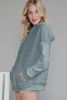Light Grey Drop Shoulder Kangaroo Pocket Quilted Hoodie
