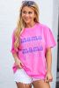Bonbon Mama Letter Graphic Loose T shirt