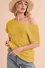Ginger Plain Knit Loose Batwing Sleeve Blouse