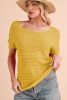 Ginger Plain Knit Loose Batwing Sleeve Blouse