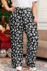 Leopard Print Wide Leg Pockets Plus Size Pants