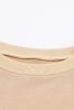Khaki Plain Drop Shoulder Ribbed Trim Oversized Sweatshirt
