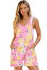 Yellow Lemon Graphic Sleeveless V Neck Romper