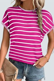 Rose Stripe Knitted Dolman T Shirt (size: (US 16-18)XL)