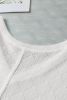 White V Neck Side Slits Knitted Flowy Oversized Blouse