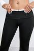 Black Thermal Lined Split Flare Leg Pants