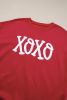 Racing Red XOXO Print Drop Sleeve Pullover Sweatshirt