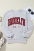 Light Grey BROOKLYN New York Graphic Pullover Sweatshirt